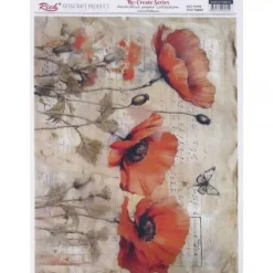 Papel de Arroz Amapolas Rich 29x42cm