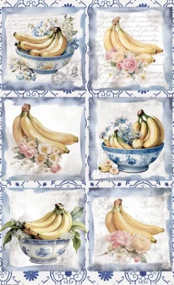 Papel de Arroz Bananas III Fruits Market PapersForYou 54x33cm