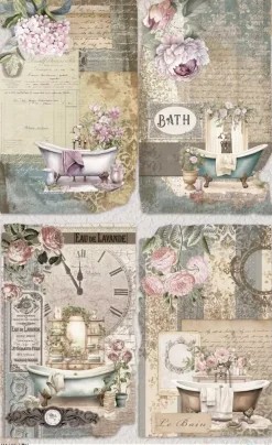 Papel de Arroz Baño V Home & Deco Bath and Kitchen PapersForYou 54x33cm