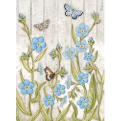 Papel de Arroz Butterfly Romantic Garden House Stamperia A4