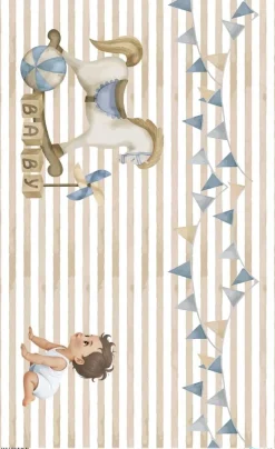 Papel de arroz Caballo Sweet Baby Boy PapersForYou 54x33cm