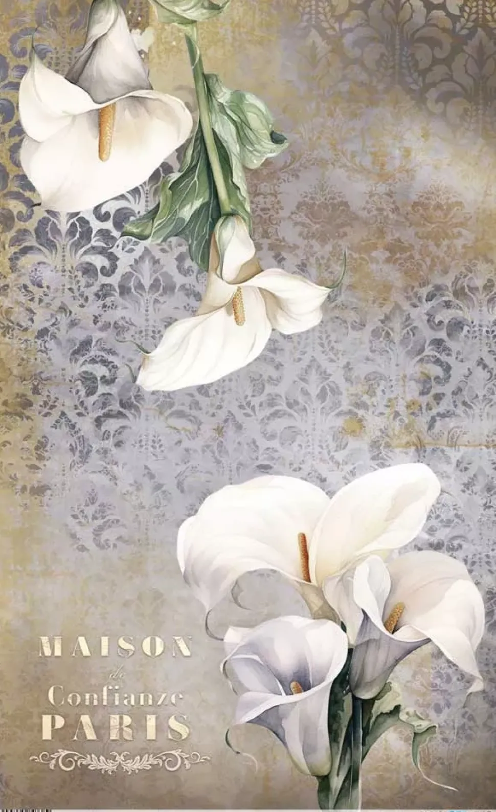 Papel de Arroz Calla Lily II La Vie en Fleurs PapersForYou 54x33cm