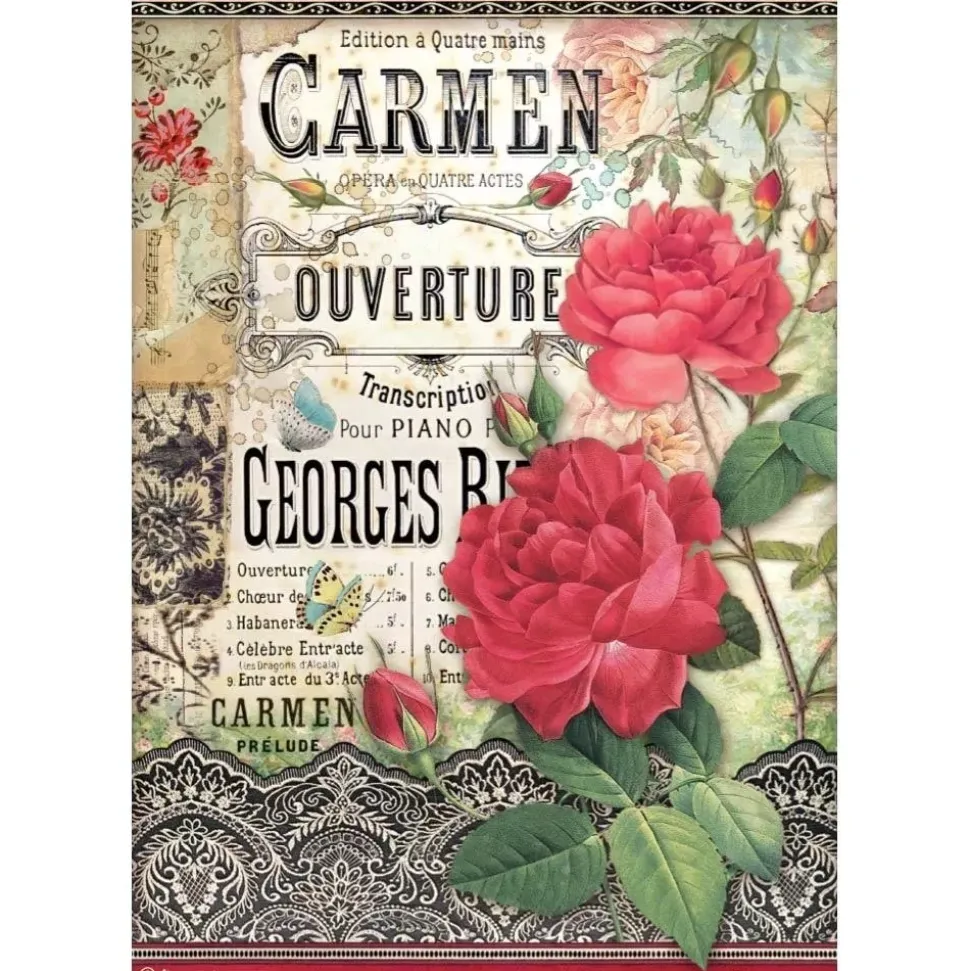 Papel de Arroz Carmen Ouverture Desire Stamperia 21x29cm