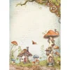 Papel de arroz Casas de setas Romantic Hidden Grove Stamperia 21x30cm