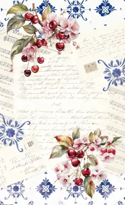 Papel de Arroz Cherrys I Fruits Market PapersForYou 54x33cm