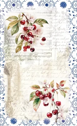 Papel de Arroz Cherrys II Fruits Market PapersForYou 54x33cm