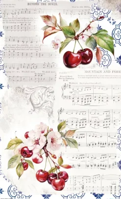 Papel de Arroz Cherrys VI Fruits Market PapersForYou 54x33cm