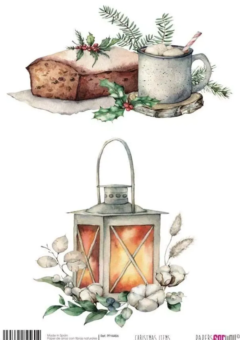 Papel de Arroz Christmas Items PapersForYou 30x21cm