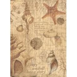 Papel de arroz Conchas Sea Land Stamperia 21x30cm
