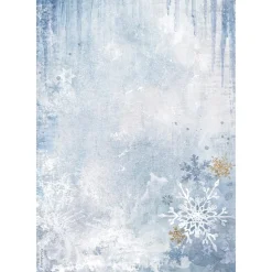 Papel de arroz Copos de nieve Dewdrops Stamperia 21x30cm