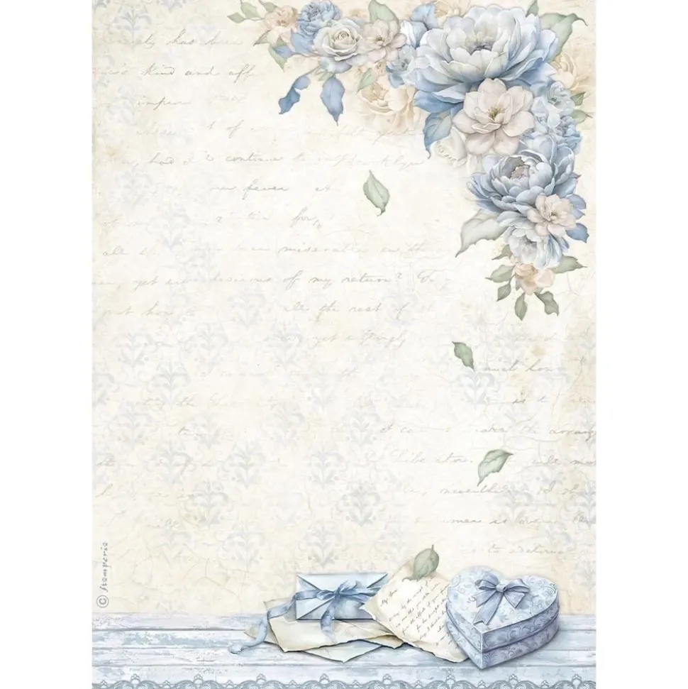 Papel de arroz Corazón Timeless Stamperia 21x30cm