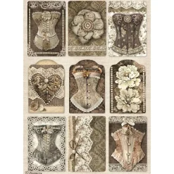 Papel de arroz Corsés Old Lace Stamperia 21x30cm