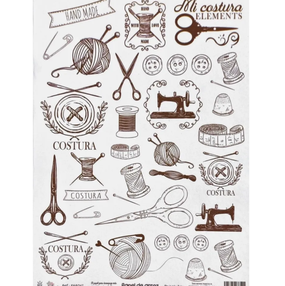 Papel de arroz Costura Orita 29x41cm