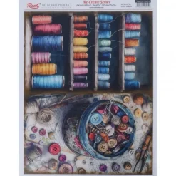 Papel de Arroz Costura Rich 29x42cm