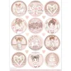 Papel de arroz Círculos Baby Girl Best Sellers Stamperia 21x30cm