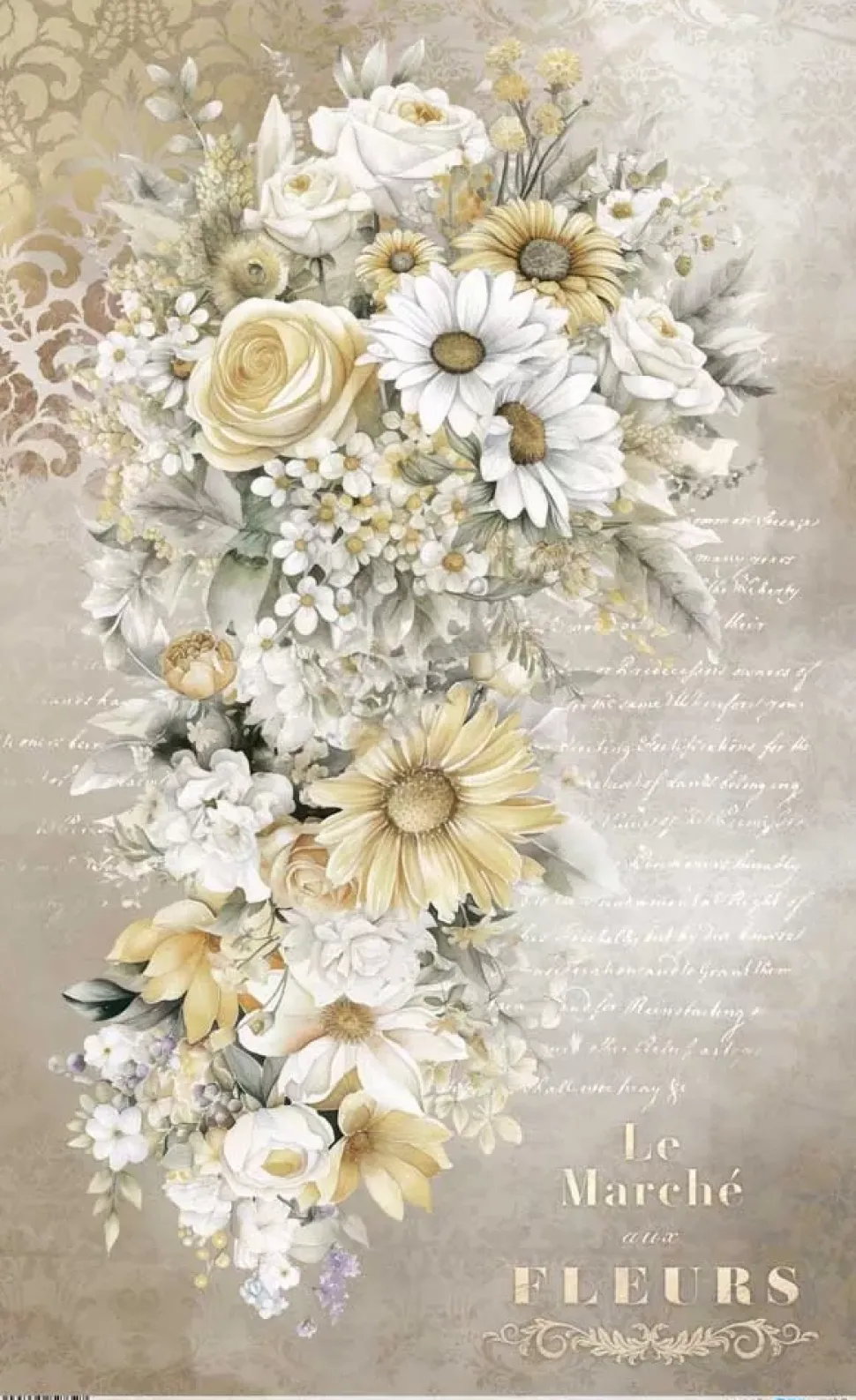 Papel de Arroz Daisies IV La Vie en Fleurs PapersForYou 54x33cm