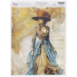 Papel de Arroz Dama Vintage Rich 29x42cm