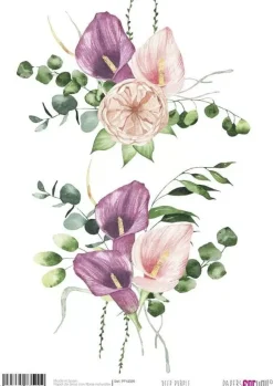 Papel de Arroz Deep Purple PapersForYou 30x21cm