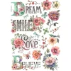 Papel de arroz Dream Smile Love Believe Best Sellers Stamperia 21x30cm