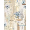 Papel de arroz Flores Azules Secret Diary Stamperia 21x30cm