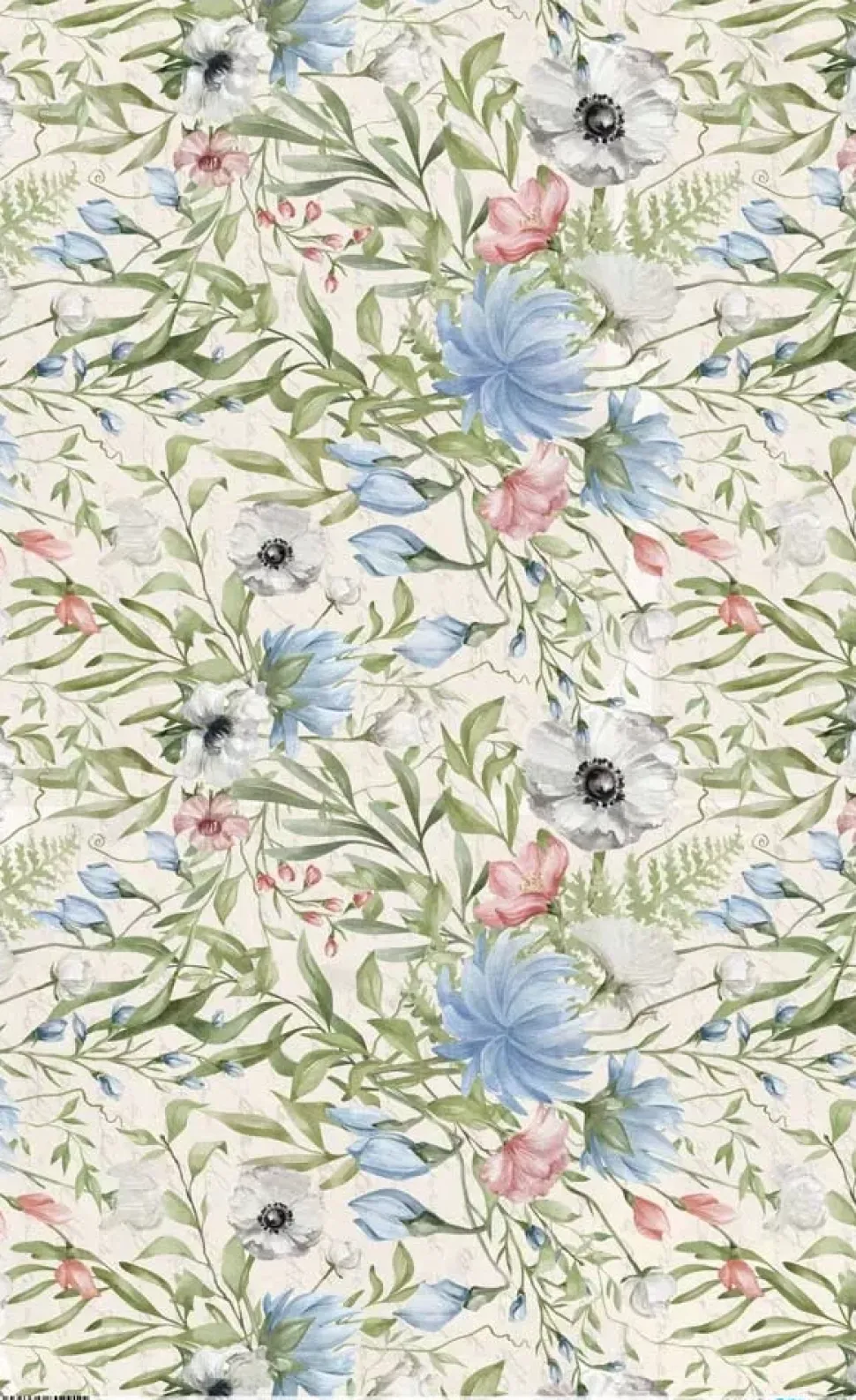 Papel de Arroz Flores Azules Ancient Gardens PapersForYou 54x33cm