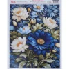 Papel de Arroz Flores Azules y Beige Rich 29x42cm