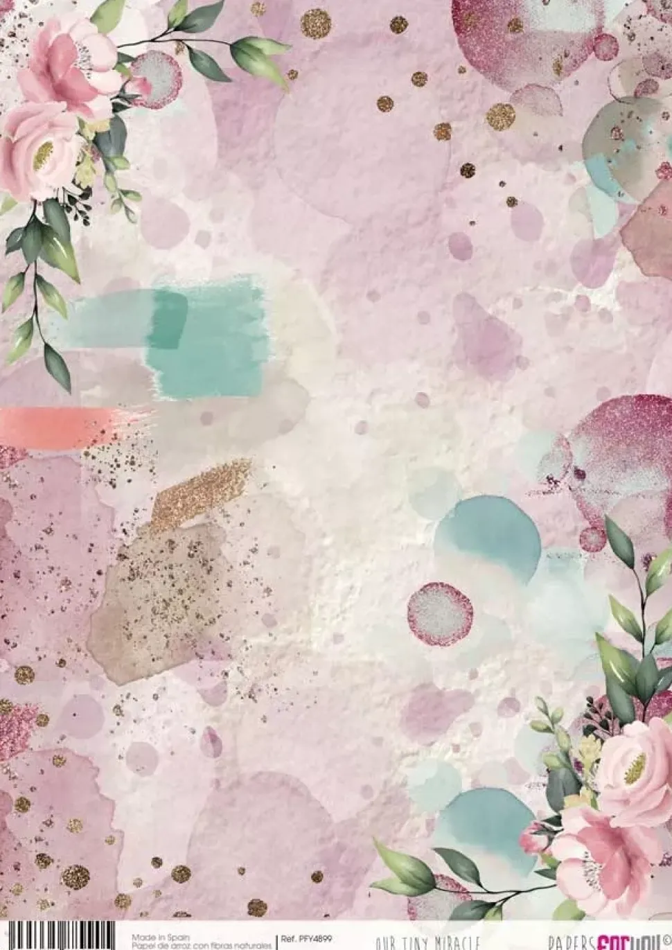 Papel de Arroz Flores Our Tiny Miracle PapersForYou 30x21cm