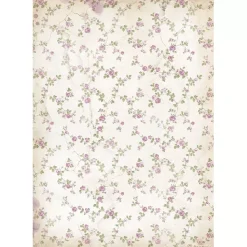 Papel de arroz Flores Pequeñas Lavender Stamperia 21x30cm