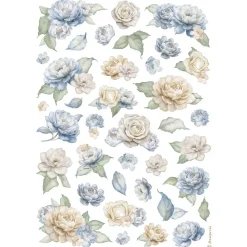 Papel de arroz Flores Timeless Stamperia 21x30cm