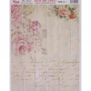 Papel de Arroz Flores y Manuscrito Rich 29x42cm