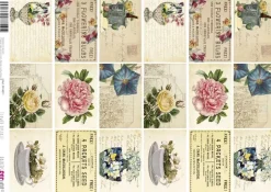 Papel de Arroz Flower Postale PapersForYou 30x21cm