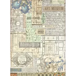 Papel de arroz Fondo Museo Art of Travelling Stamperia 21x30cm