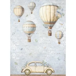 Papel de arroz Globo Timeless Stamperia 21x30cm