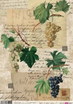Papel de Arroz Grapes II PapersForYou 30x21cm