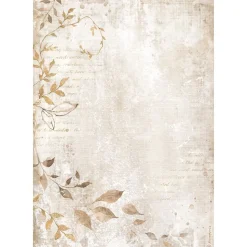 Papel de arroz Hojas Dewdrops Stamperia 21x30cm