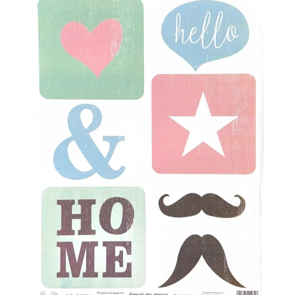 Papel de arroz Home Orita 29x41cm