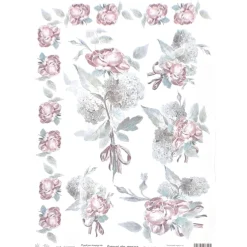 Papel de arroz Hortensias Orita 29x41cm