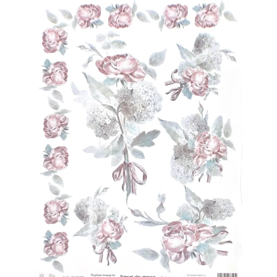 Papel de arroz Hortensias Orita 29x41cm