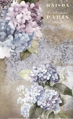 Papel de Arroz Hydrangeas II La Vie en Fleurs PapersForYou 54x33cm