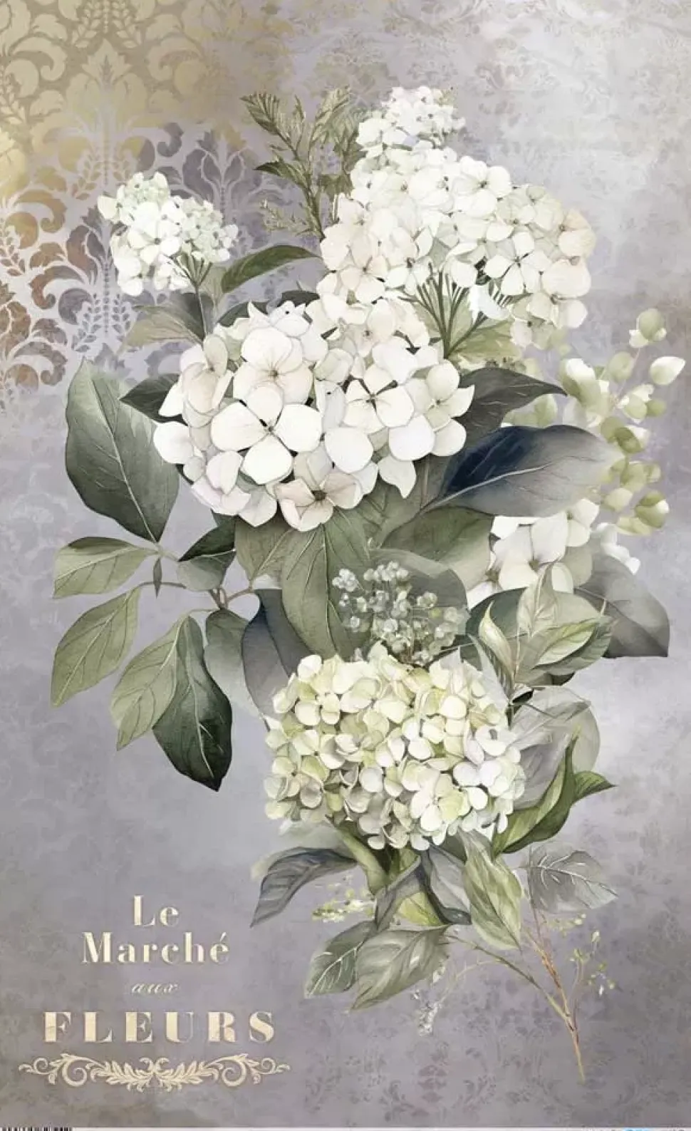 Papel de Arroz Hydrangeas I La Vie en Fleurs PapersForYou 54x33cm
