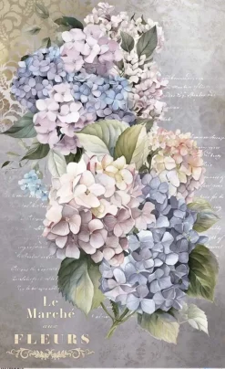 Papel de Arroz Hydrangeas IV La Vie en Fleurs PapersForYou 54x33cm