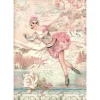 Papel de arroz Ice Skater Sweet Winter Stampería 21x29.7cm