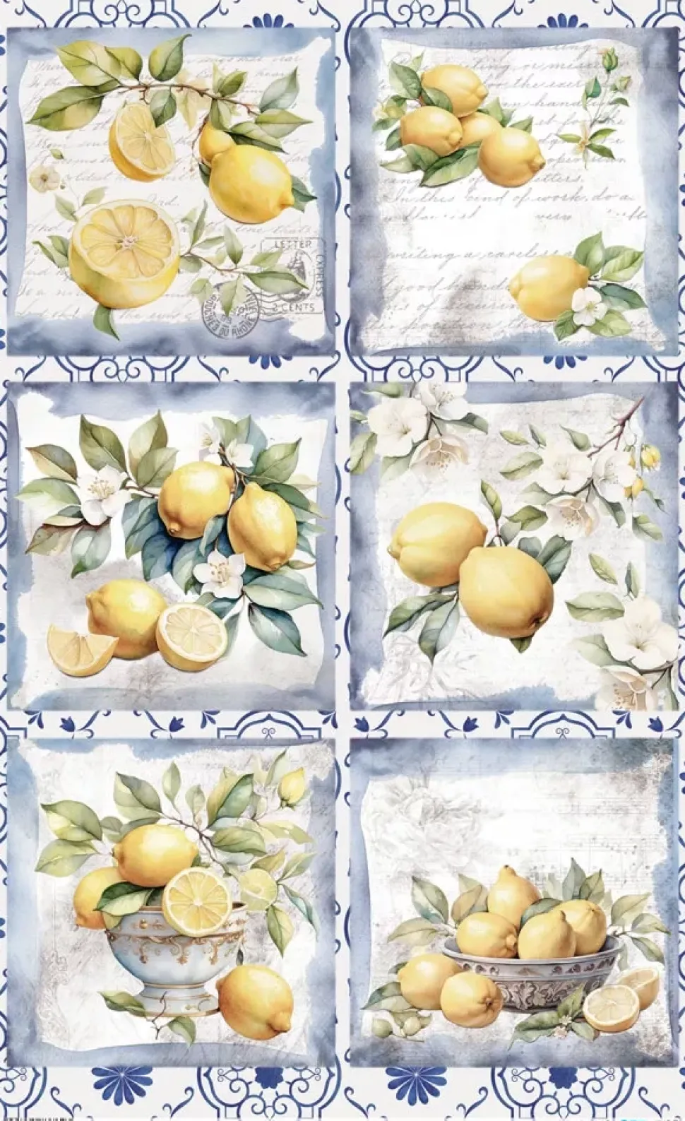 Papel de Arroz Lemon III Fruits Market PapersForYou 54x33cm