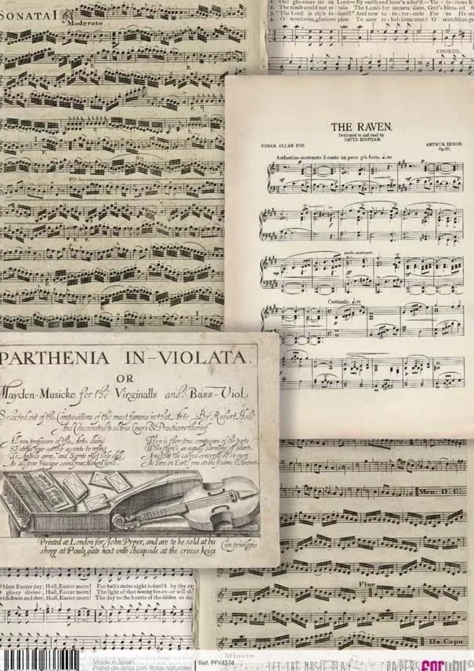 Papel de Arroz Let the Music Play PapersForYou 30x21cm