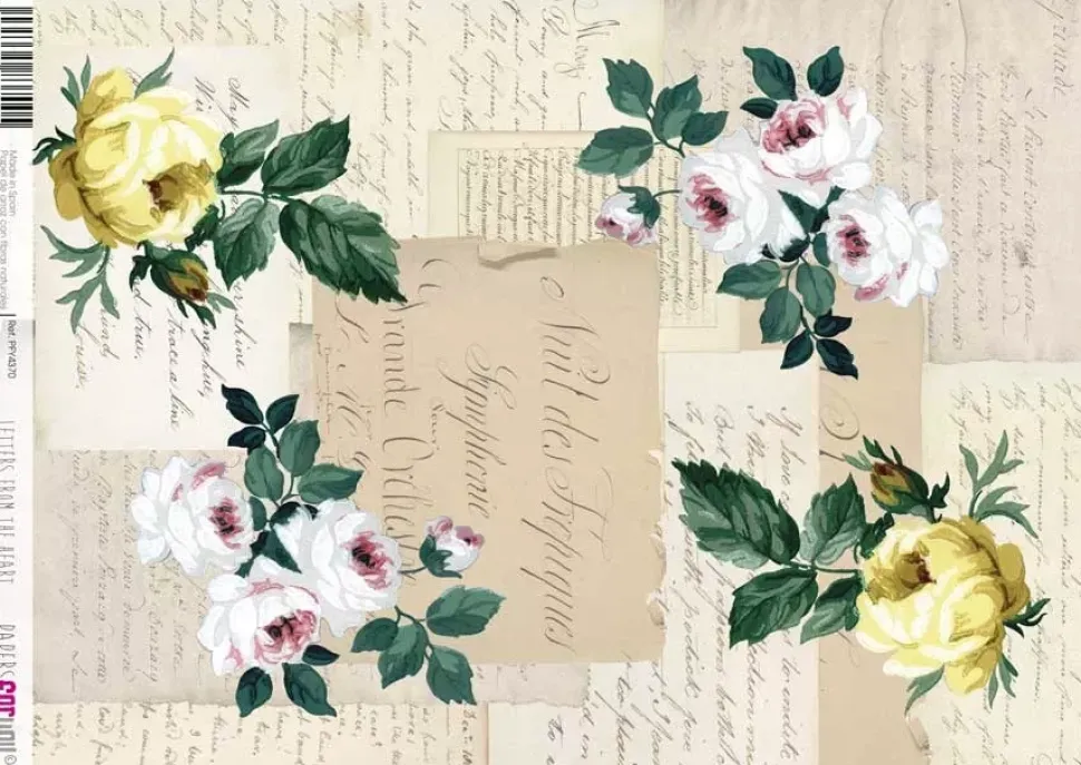 Papel de Arroz Letter from the Heart PapersForYou 30x21cm