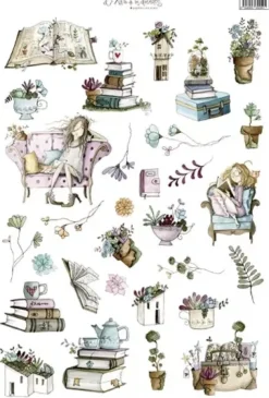 Papel de Arroz Leyendo Colores El Altillo de los Duendes A3