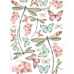 Papel de arroz Libélulas Best Sellers Stamperia 21x30cm
