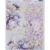 Papel de Arroz Manuscrito y Flores Violetas Rich 29x42cm