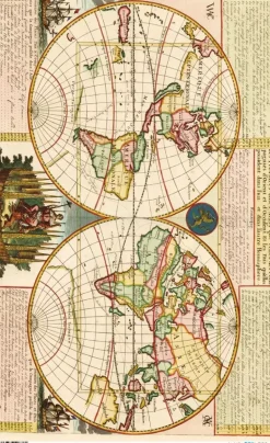 Papel de arroz Mapa del mundo PapersForYou 54x33cm