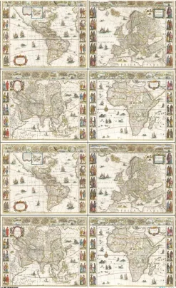 Papel de arroz Mapa marítimo PapersForYou 54x33cm